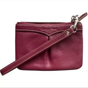 Dooney & Bourke Cranberry red Leather Wristlet